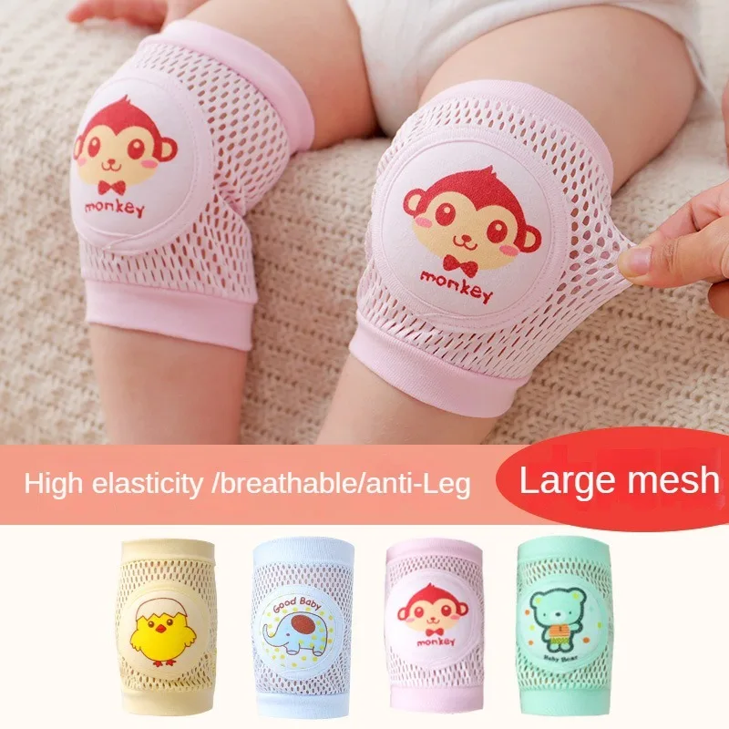 

New Summer Cartoon Mesh Baby Knee Pads Toddler Learning Anti Fall Ventilate Crawling Gear Children's Knee Leg Protectors