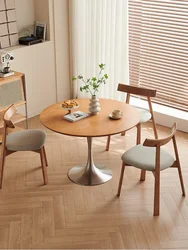 Huishoudelijke Retro Ronde Eettafel Massief Hout Klein Appartement Middeleeuwse Vrijetijdsonderhandeling Ronde Tafel Tulp Nordic