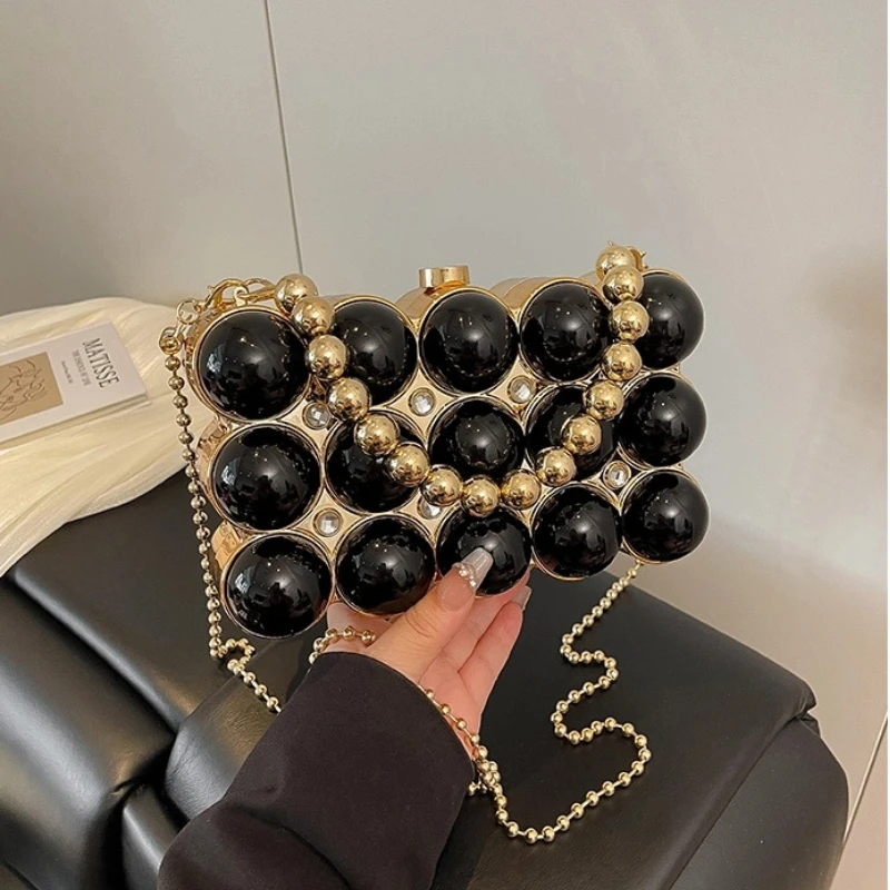 

Clutch Evening Handbags for Women 2025 Trend Acrylic Fashion Bag Small Square Crossbody Phone Purse Luxury Party Shoulder Bag
