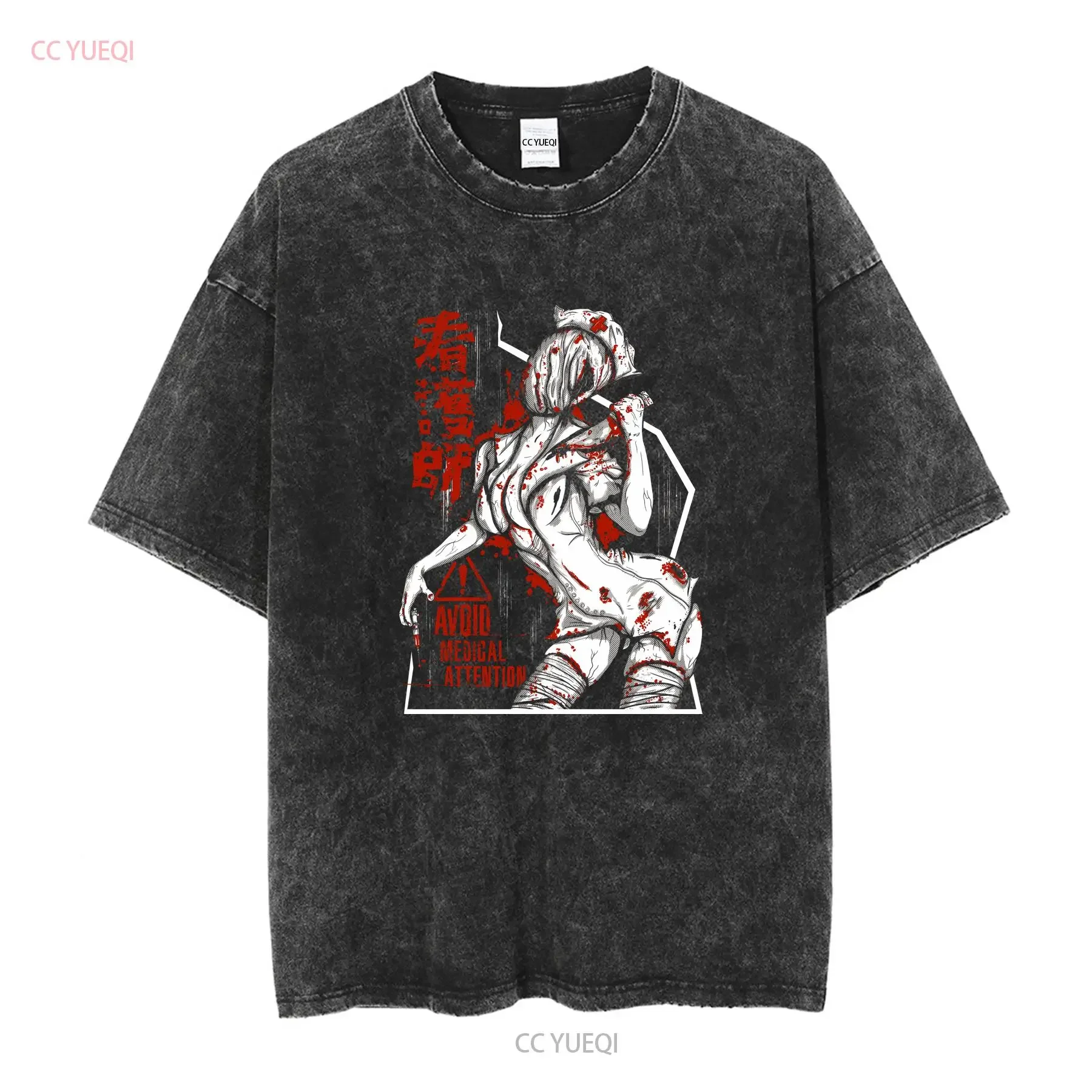 Avoid Medical Attention T Shirt long or short sleeves vintage Washed Stretched homme Top For Everyday Wear Soft Slightly