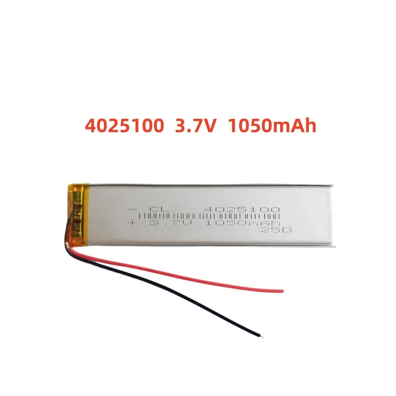 

3.7V 1050mAh 4025100 Li-Polymer Rechargeable Battery For MP3 GPS PSP PAD MID DVD Power Bank PC Speaker Recorder Camera