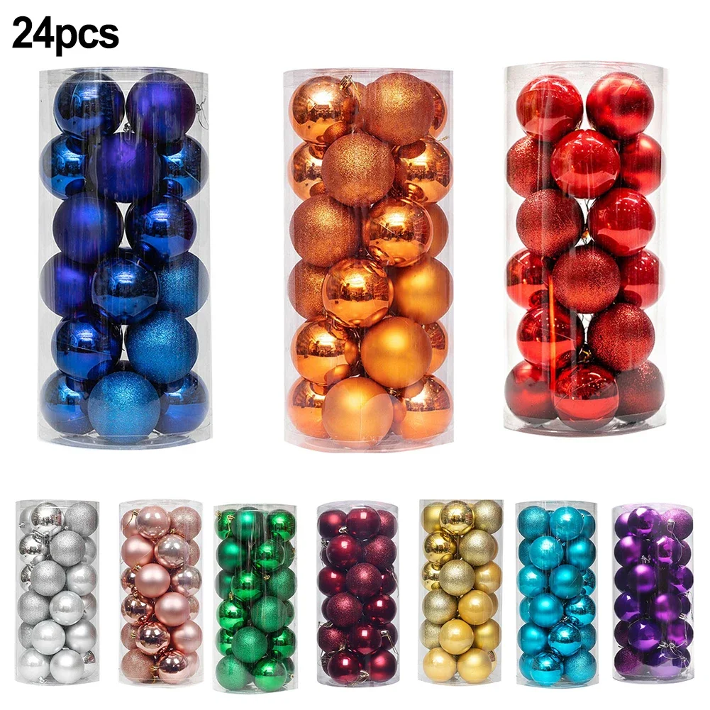 

24PCS 3CM Christmas Xmas Tree Ball Bauble Hanging Home Party Ornament Decor Tree Decoration Balls Party Hanging Pendant Navidad