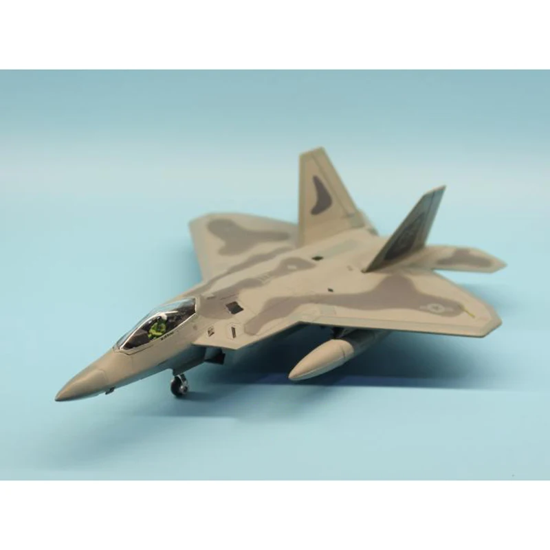 Diecast 1/100 Scale American F22 Raptor Stealth Fighter Alloy Model Simulation Ornaments Collection  Toys Gift