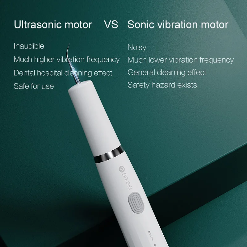 DR.BEI Electric Tooth Calculus Remover Tooth Stains Tartar Dentist Teeth Whiten Oral Hygiene Clean Ultrasonic Dental Scaler YC2