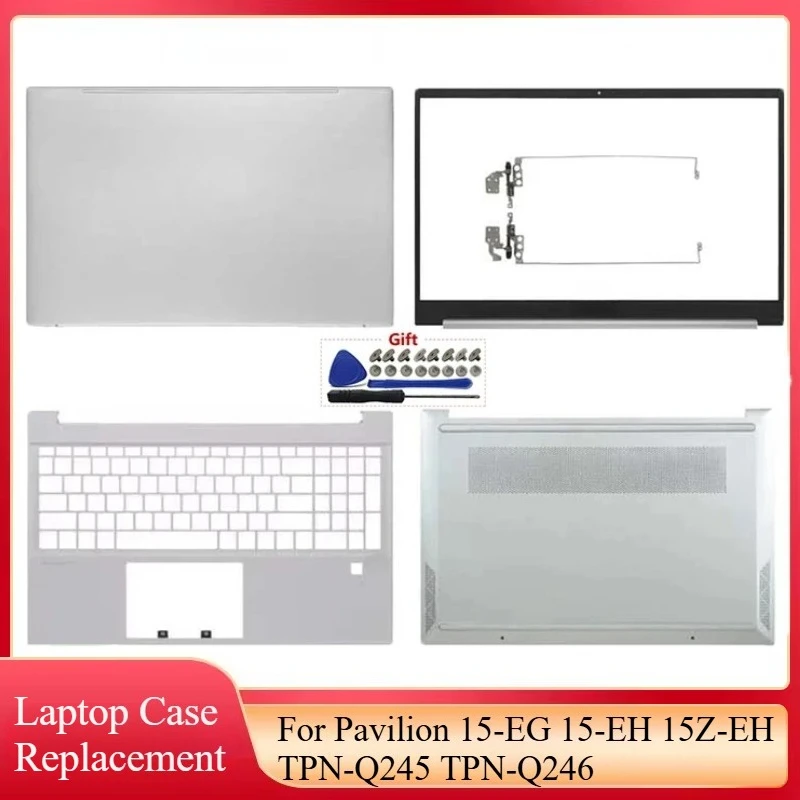 

New For Pavilion 15-EG 15-EH 15Z-EH TPN-Q245 TPN-Q246 Laptop LCD Back Cover Top Case Front Bezel Hinges Palmrest Bottom Case