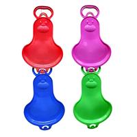 Heavy Duty Toboggan Sleigh Sledding Kids Sledge with Handle Pull Rope Hole Ski