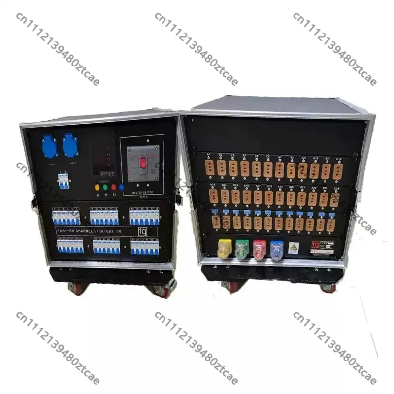 36 Outlets Bakelite Socket Stage Power Through Cabinet Power Distribution Box For Performance Lighting Audio LED Display Screen