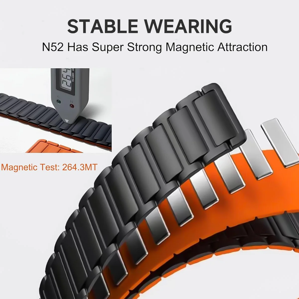 18mm 20mm 22mm Silicone Magnetic Loop strap for Samsung Galaxy watch 7/6/5 active 2 amazfit bracelet for HUAWEI watch GT2e band