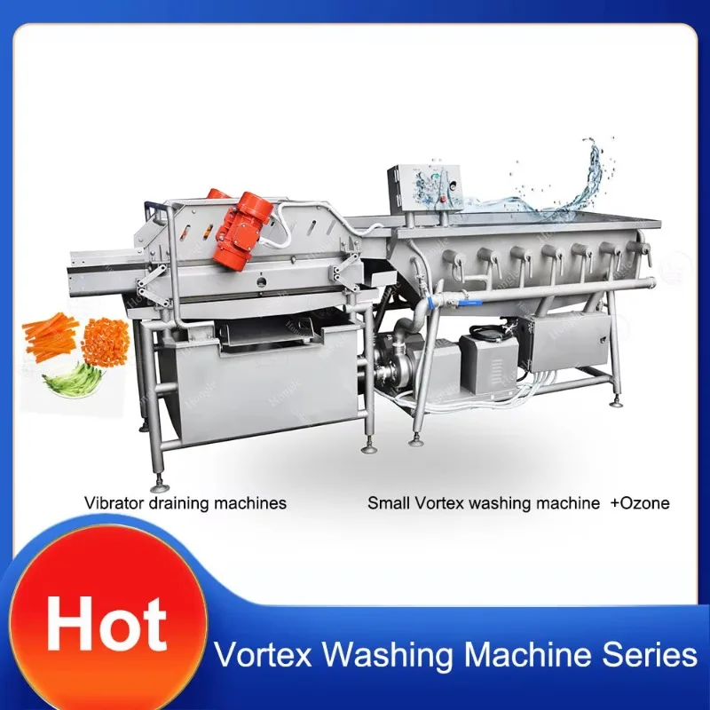 Ozone Drum Fruit Vegetable Washer Vortex Salad Wash Machine Potato Peeler Drying Custom
