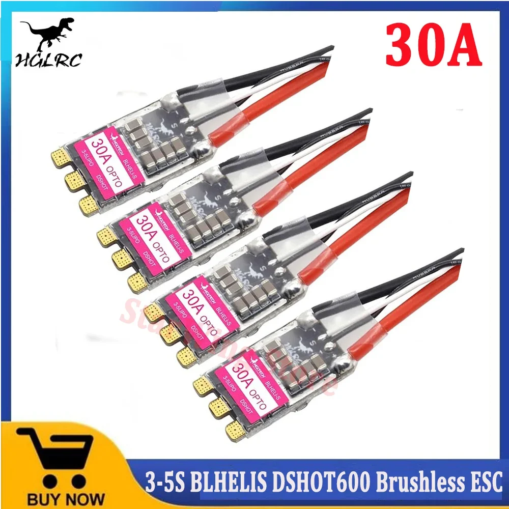 

HGLRC 30A 30AMP 3-5S BLHELIS 16.5 BB2 DSHOT600 Бесщеточный ESC для RC FPV Racing Freestyle Drone