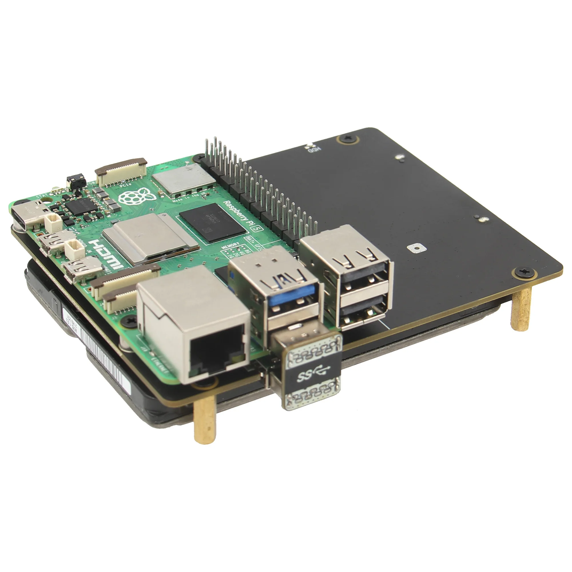 Geekbord X1100 2.5 inch SATA HDD / SSD Shield for Raspberry Pi 5