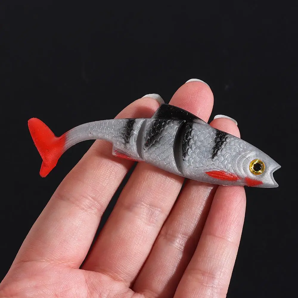 Señuelos de vinilo con ojos 3D y cola en T para pesca marina - imagen 2