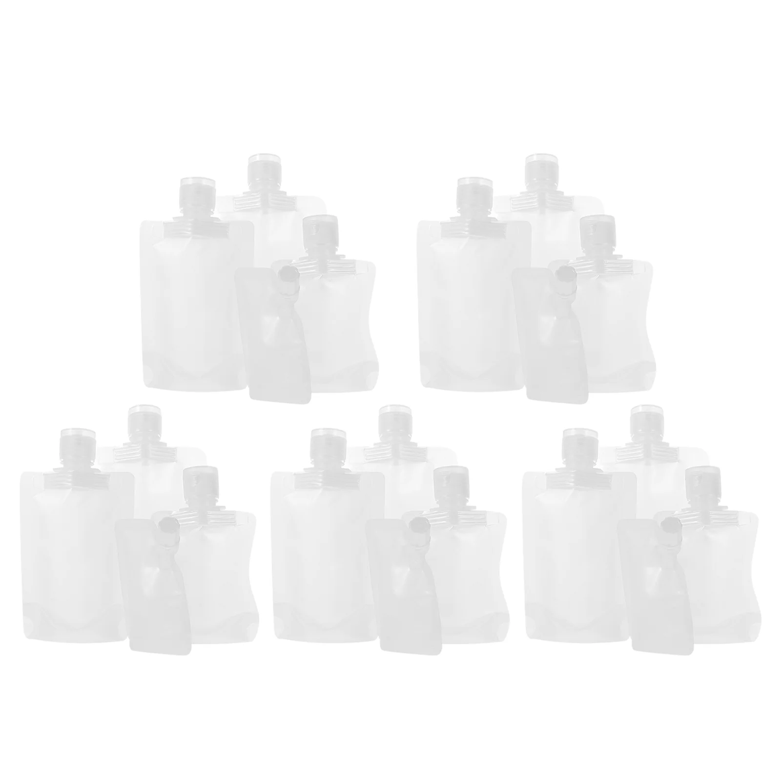 

20 Pcs Travel Bags Packing Lotion Sub Empty Pouches Container Storage Squeeze White Portable Shampoo