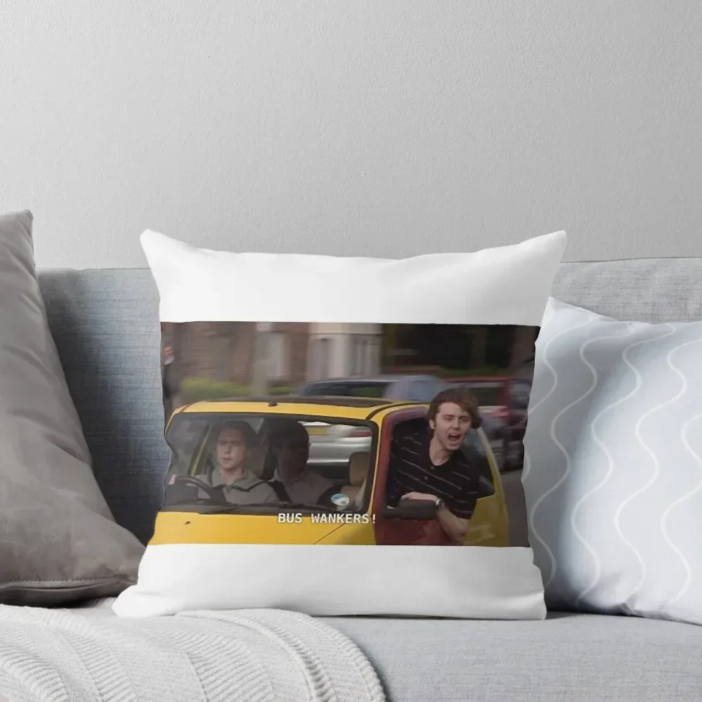 Bus wankers Jay The Inbetweeners funny quote Throw Pillow Cushions Cover Cushions For Children pillow