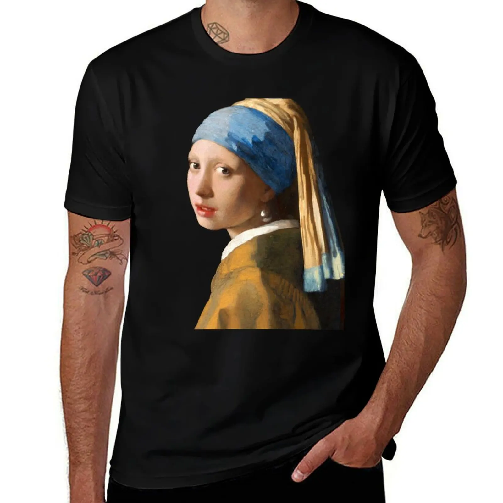 Girl with a Pearl Earring T-Shirt plus size clothes luxury clothing labubu luxury t-shirt luxury designer T-shirt men