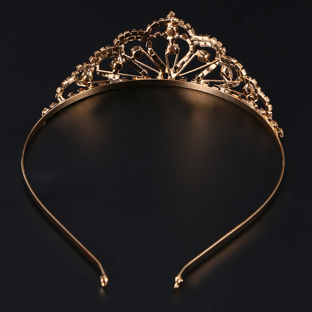 

Crystal Rhinestone Tiara Crown Hair Accessory Wedding Headpiece Bridal Party Prom Accessories Anti Rust Fits Most