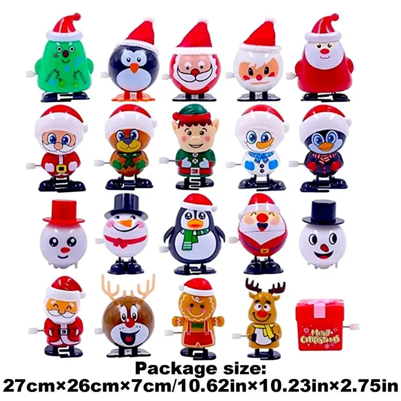 Christmas Ornament Children Toys Jumping Santa Claus Elk Snowman Penguin Kindergarten Festive Party Supplies New Year Gifts