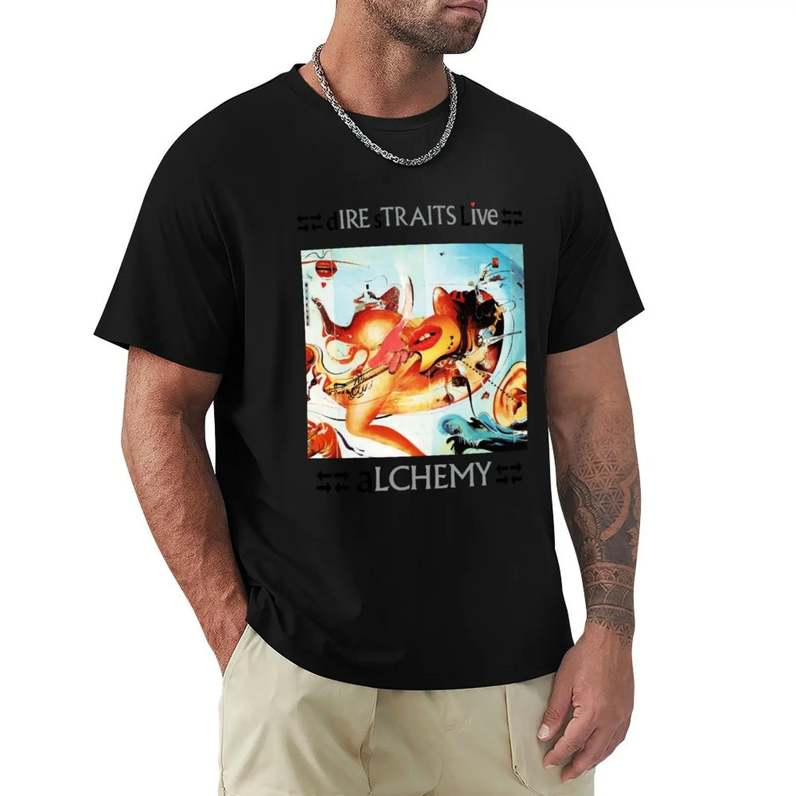 Vintage Dire Straits Alchemy T-Shirt Large Size Loose Casual Tee