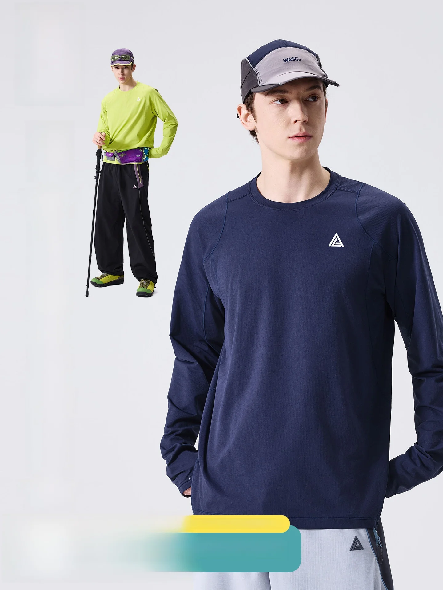 

LAZY DAY Outdoor Men's Long Sleeve T-Shirt Lightweight Breathable Quick Dry UV Protection Cool Feeling Summer Lightweight