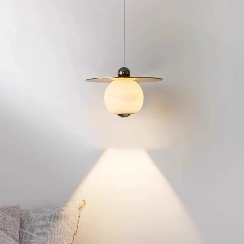 

LED Luxury Black Oval Round Spanish Natural Lucite Pendant Light,Lustre Bedroom Bedside Ceiling Adjustable Decorative Fixtures.