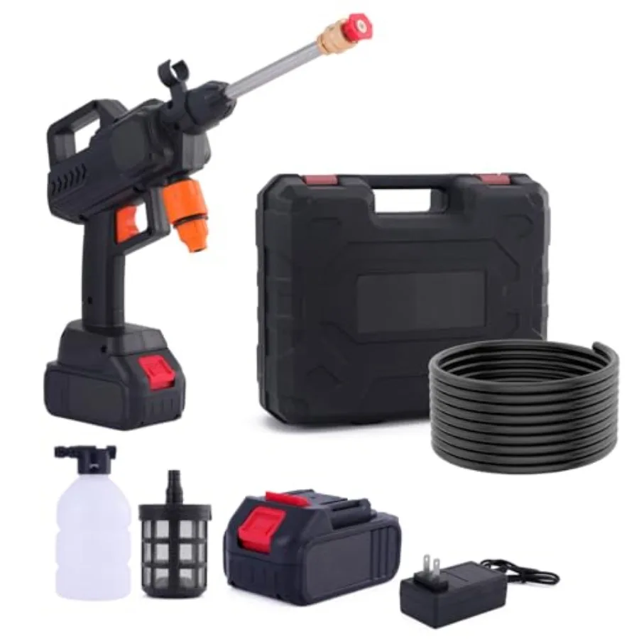 

Portable Cordless Pressure Washer with Water Tank - High Pressure Car Washer 20V Battery-Powered Wireless Mini Pressure Washer