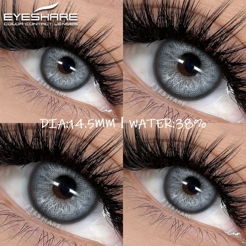 EYESHARE New Colored Contact Lenses for Eyes 1pair Brown Contacts Fashion Blue Eyes Lenses Gray Pupils Green Eye Lenses Yearly