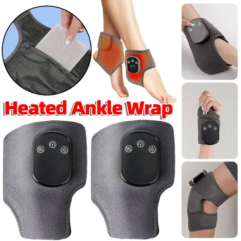 

Массажер для ног Foot Revive с 3 режимами вибрации и 5 уровнями нагрева, беспроводной нагревательный бандаж для голеностопа при ахиллово-тendonите и подошвенном фасциите