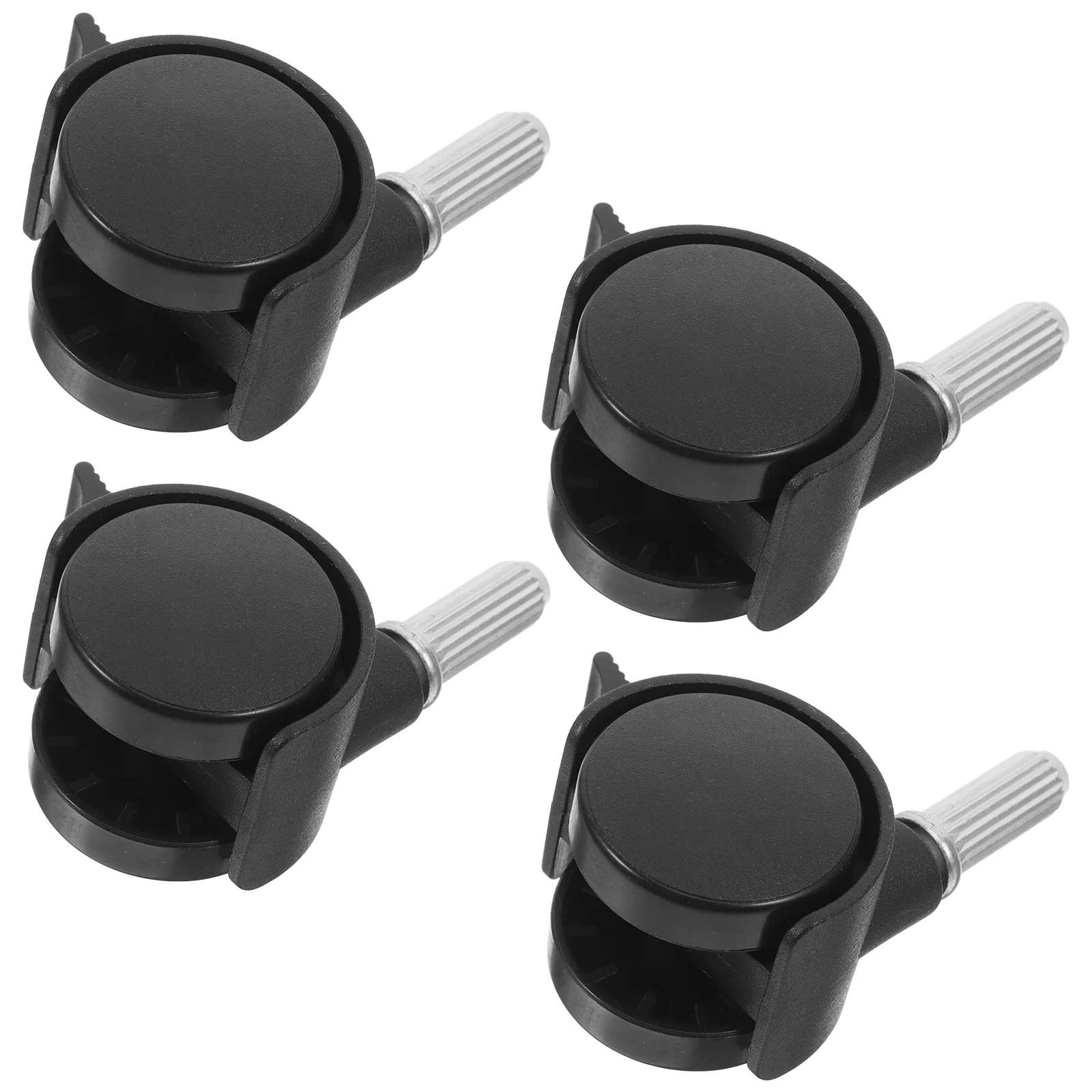 4 Pcs White Brake Swivel Caster Wheels Heavy Duty Replacement For Roller PU Appliance Casters Lifting Pulley Blocks Replacement