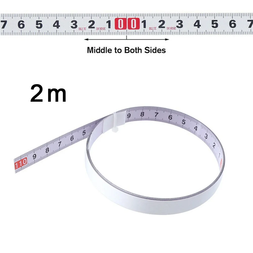 Precision Steel Tape Measure with Strong Adhesion 1M/2M Metric Ruler Suitable for a Range of Workbench Applications