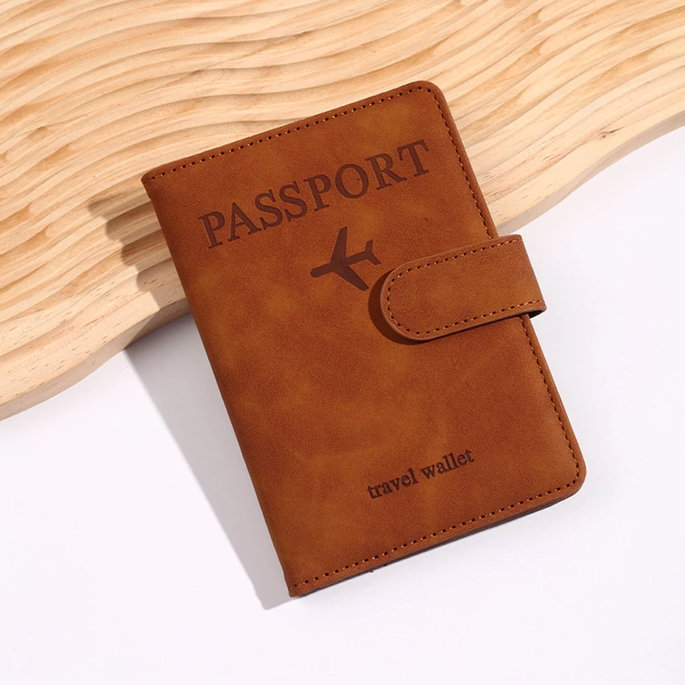Personalisierter PU-Herren-RFID-Passhalter im 2-Style-Umschlag-Design, Flugzeugmuster Bedruckte Diebstahlsichere Passbörse, Minimalistisch – Detail 10
