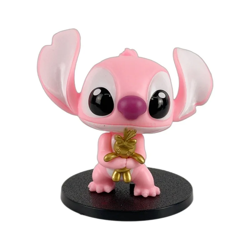 ディズニー ステッチ ブラインドボックス フィギュア - かわいいアニメ コレクタブル ケーキトッパー パーティー記念品 デスク装飾 子供&リロ&フレンズファン用