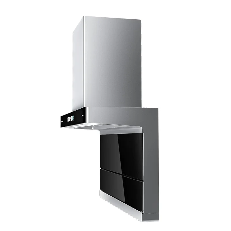 Electric Wall-Mounted Downdraft Range Hood with Vented Exhaust Under-Cabinet Chimney for Kitchen or Hotel Kitchen