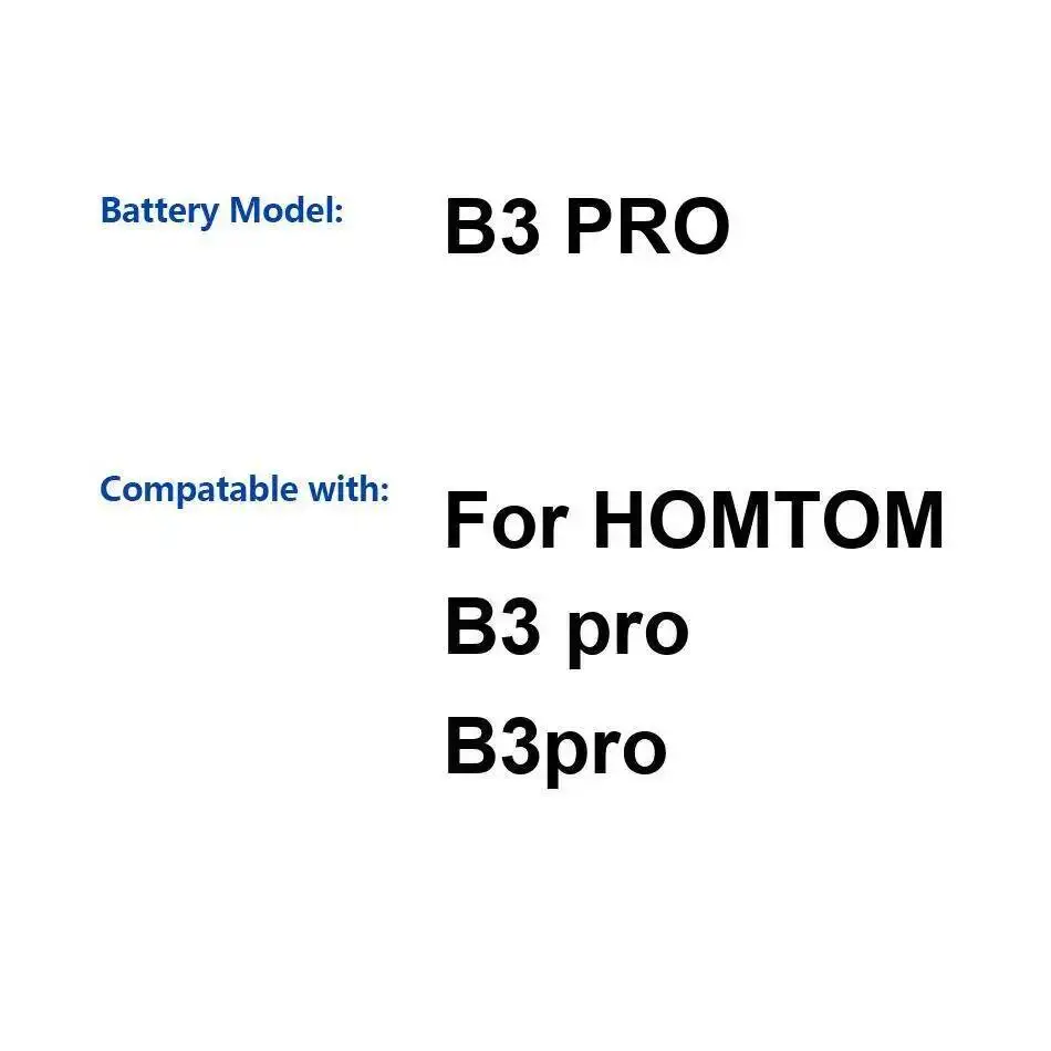 

Аккумулятор мобильного телефона для Homtom B3 Pro 3000 мАч, долговечный