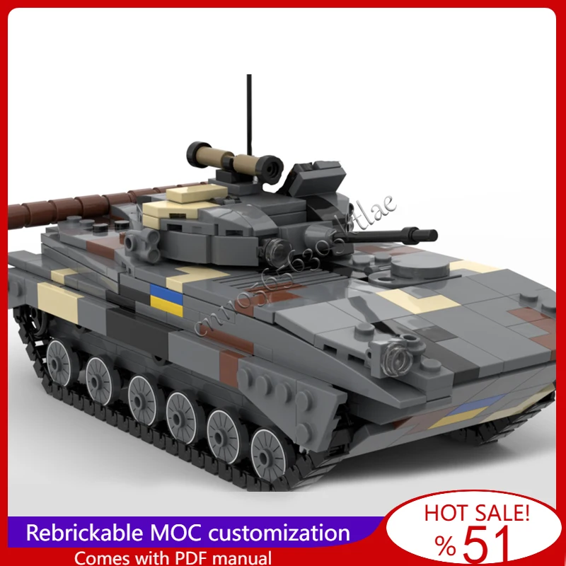 Novo 617 pçs moc segunda geração anfíbio BMP-2 modelo de veículo de combate montado educacional criativo para crianças brinquedos presentes