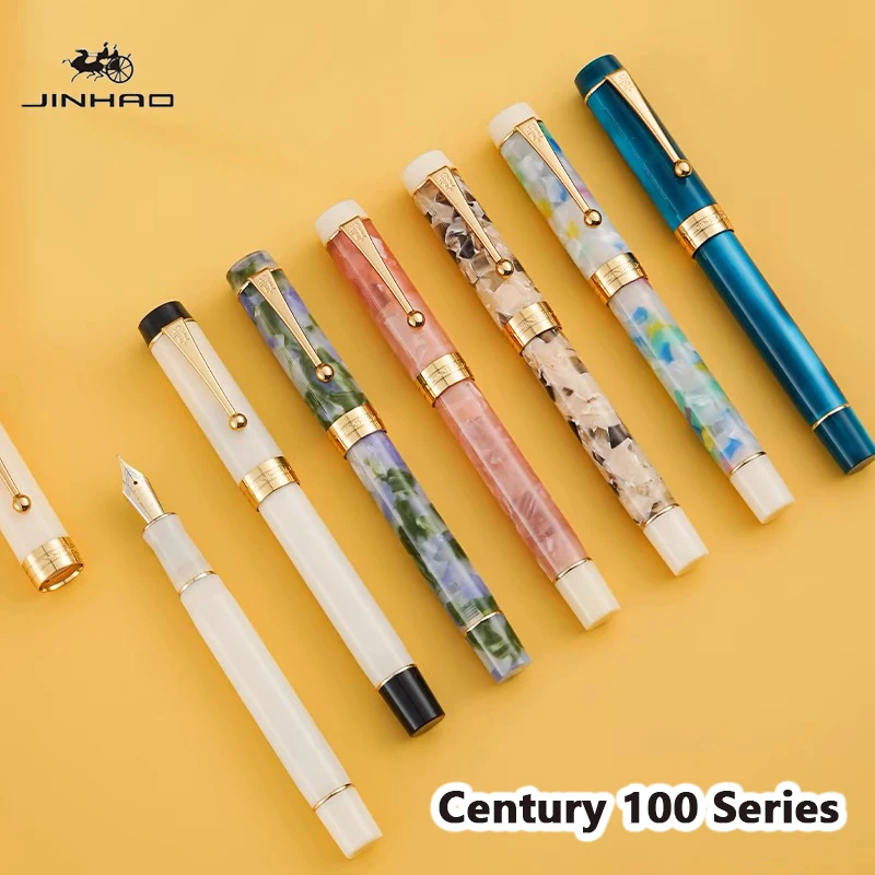 

Jinhao 100 Centennial каучуковая перьевая ручка EF/F M Перо Золотой зажим Письменные ручки деловые офисные и школьные принадлежности Канцтовары PK 9019