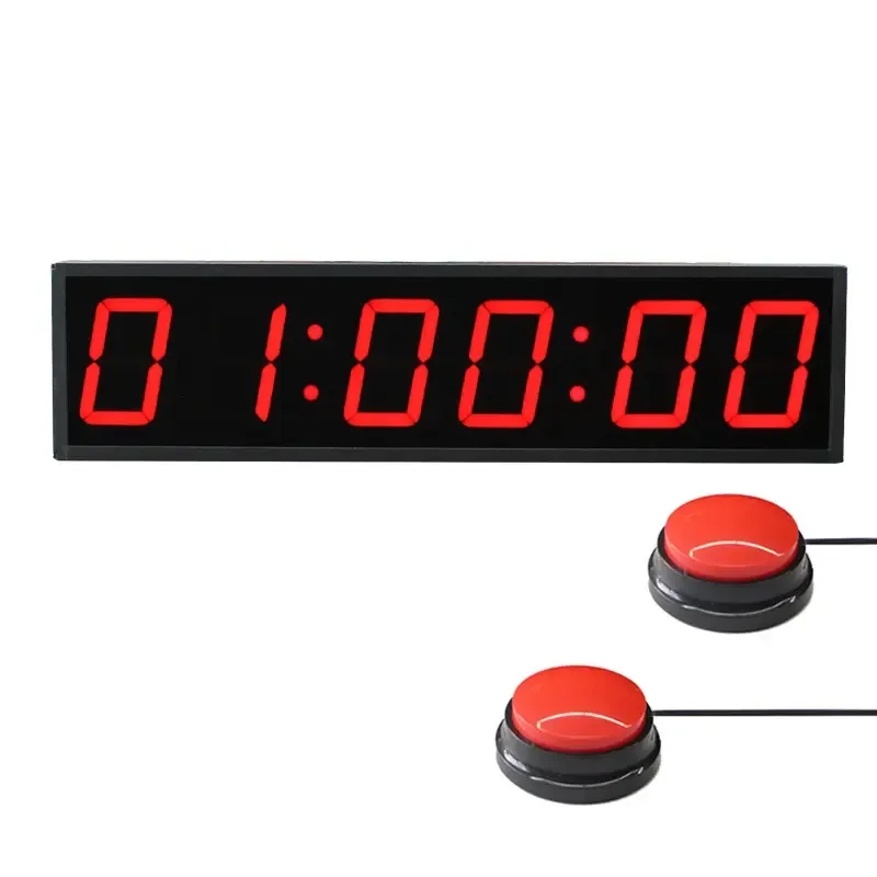 High Quality Big Red LED Digital Stopwatch Timer Repeating Count & Pace Clock Game Clock For Swimming-Pool Tools & Accessories