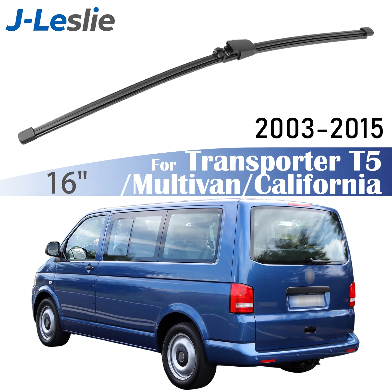 Escobilla limpiaparabrisas trasera de 16 pulgadas para VW Transporter Caravelle Multivan California T5 2003-2015, puerta elevable trasero parabrisas limpia escobillas limpiador coche automóvil goma limpiar prabrisas