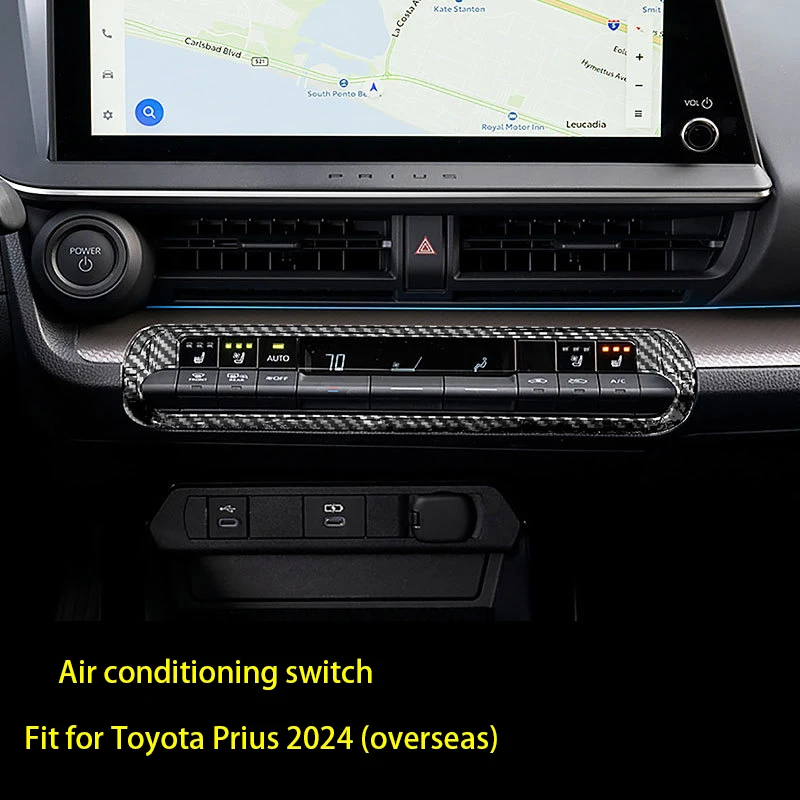 

For Toyota Prius 2024 A/C Switch Button Trim Panel Interior Accessories Decoration Sticker