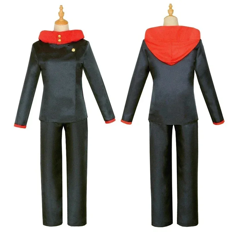 Costume de Cosplay Anime Jujutsu Kaisen Yuji Itadori, perruque Yuji Itadori, haut pantalon, uniforme scolaire unisexe, fête d'halloween pour hommes