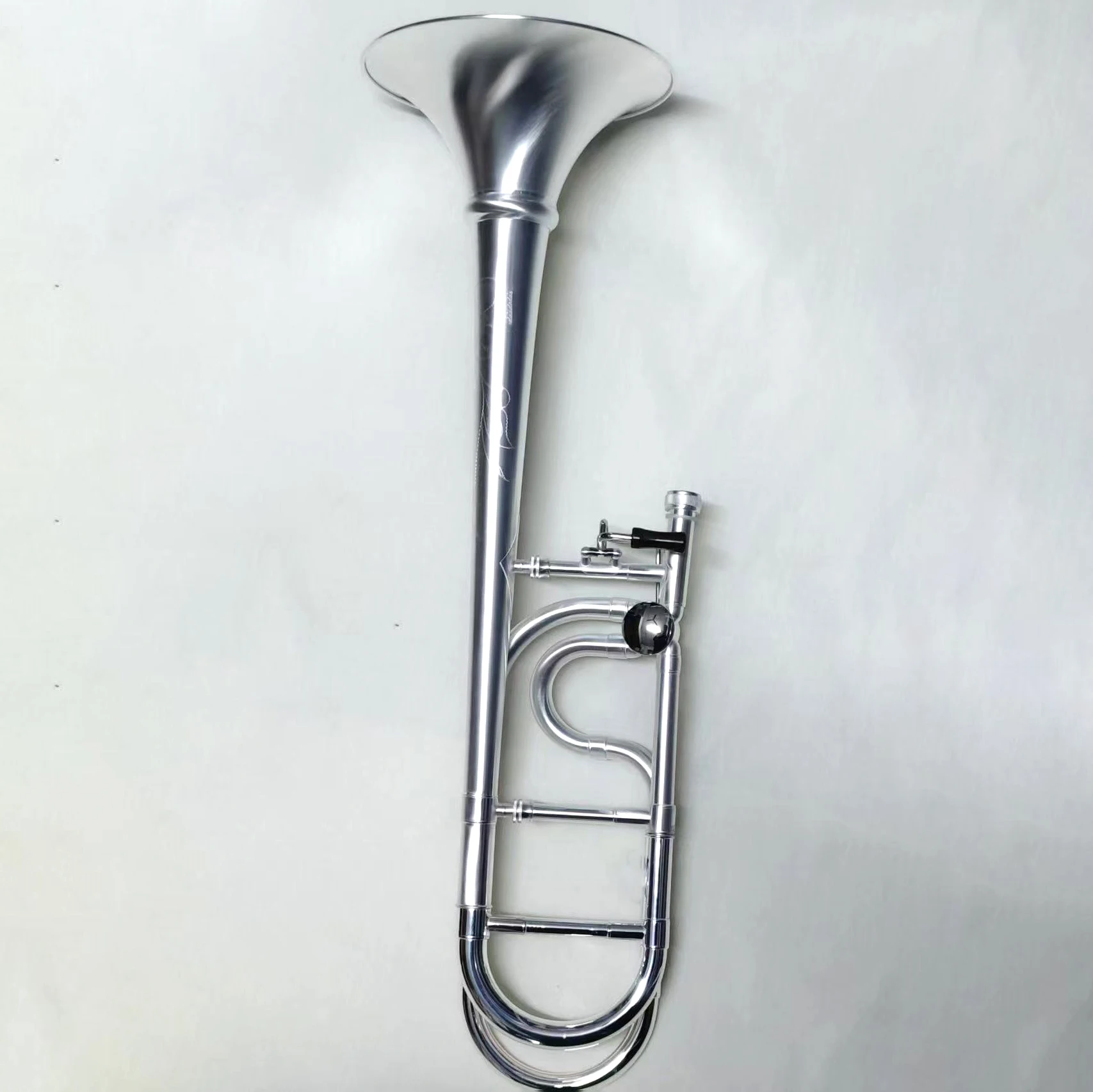 Professional Level Silver Plated Brushing Surface Finishing OEM Customized logo Tenor Trombone with Departed Bell
