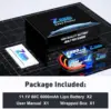 Zeee-Lipo 3sバッテリー,11.1v,80c,6000mah,車,趣味,バギー,トラック,ボート,fpvドローン用のec5プラグ付きハードケース,1個,2個 6
