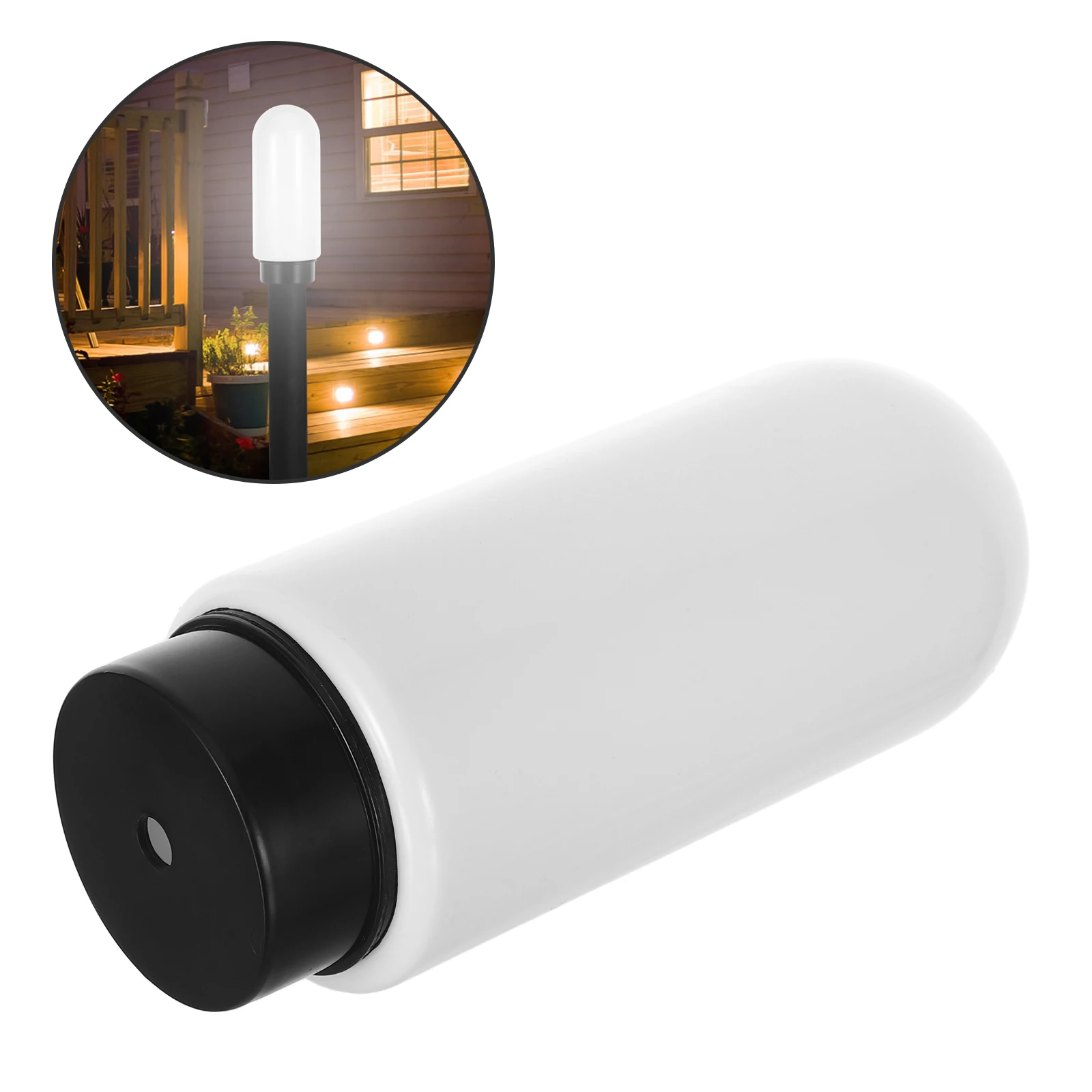 

Garden Lamp Shade Cylindrical Threaded Outdoor Replacement Light Cover Street Lamp Patio Cylindrical Light Shade for Garden