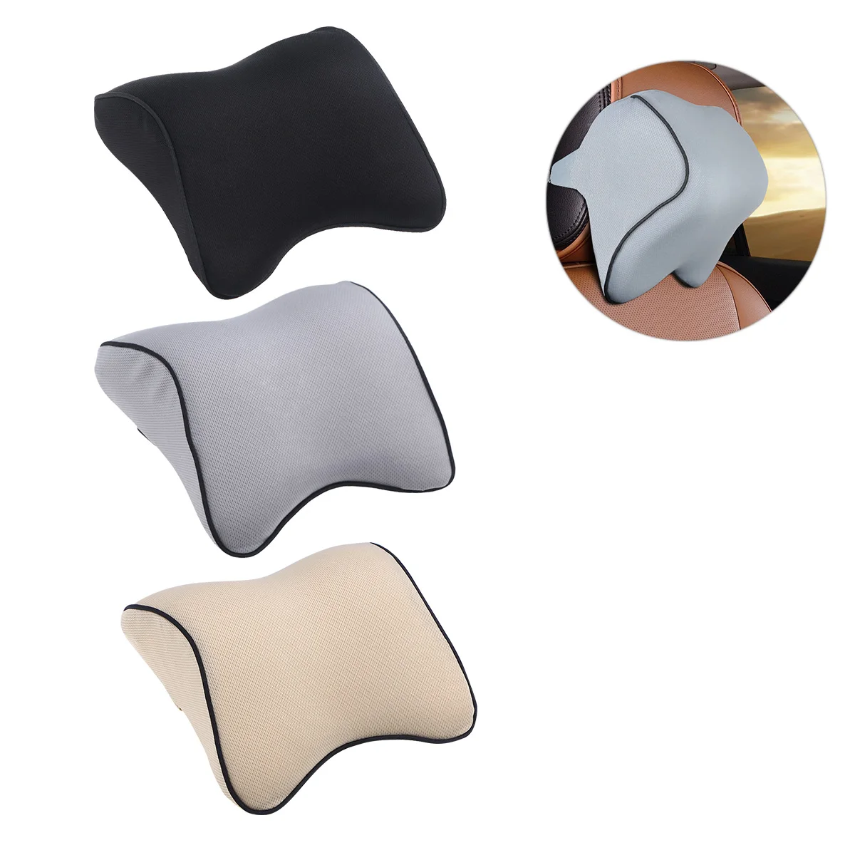 

Memory Foam Car Back Car Seats Accessories Seat Pillow Neck Support Universal 4 Seasons Vehicle Comfort Driving