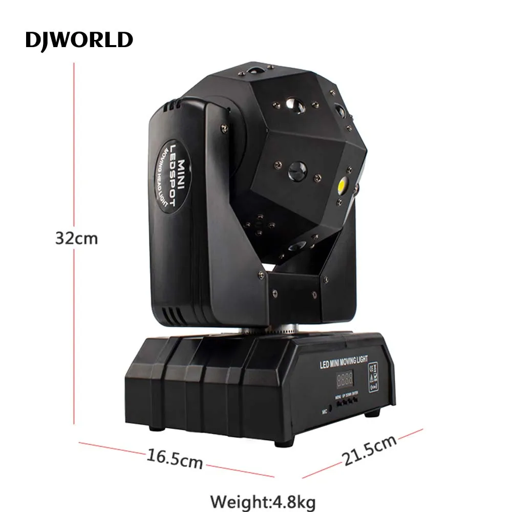 LED Moving Head Light para DJ, Disco Party, Ball Lights, Rock Stage, Rotating Bar Light Par, 16x3W, 3in 1