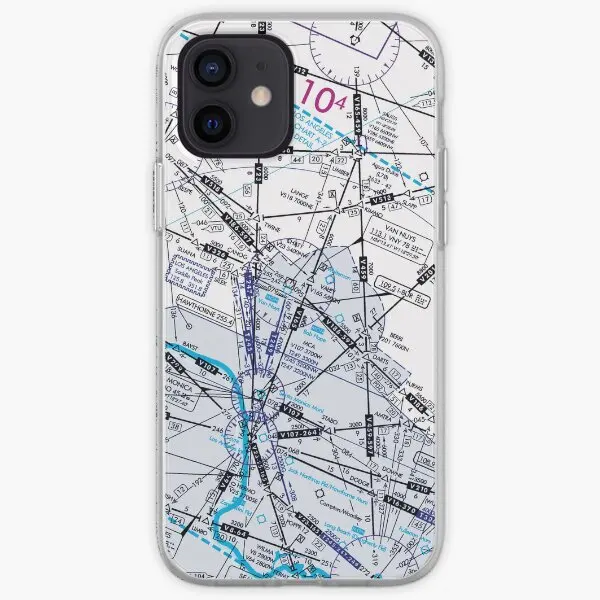 Enroute Low Altitude Chart Elus3 White  Phone Case Customizable for iPhone 6 6S 7 8 Plus X XS XR Max 11 12 13 14 Pro Max Mini