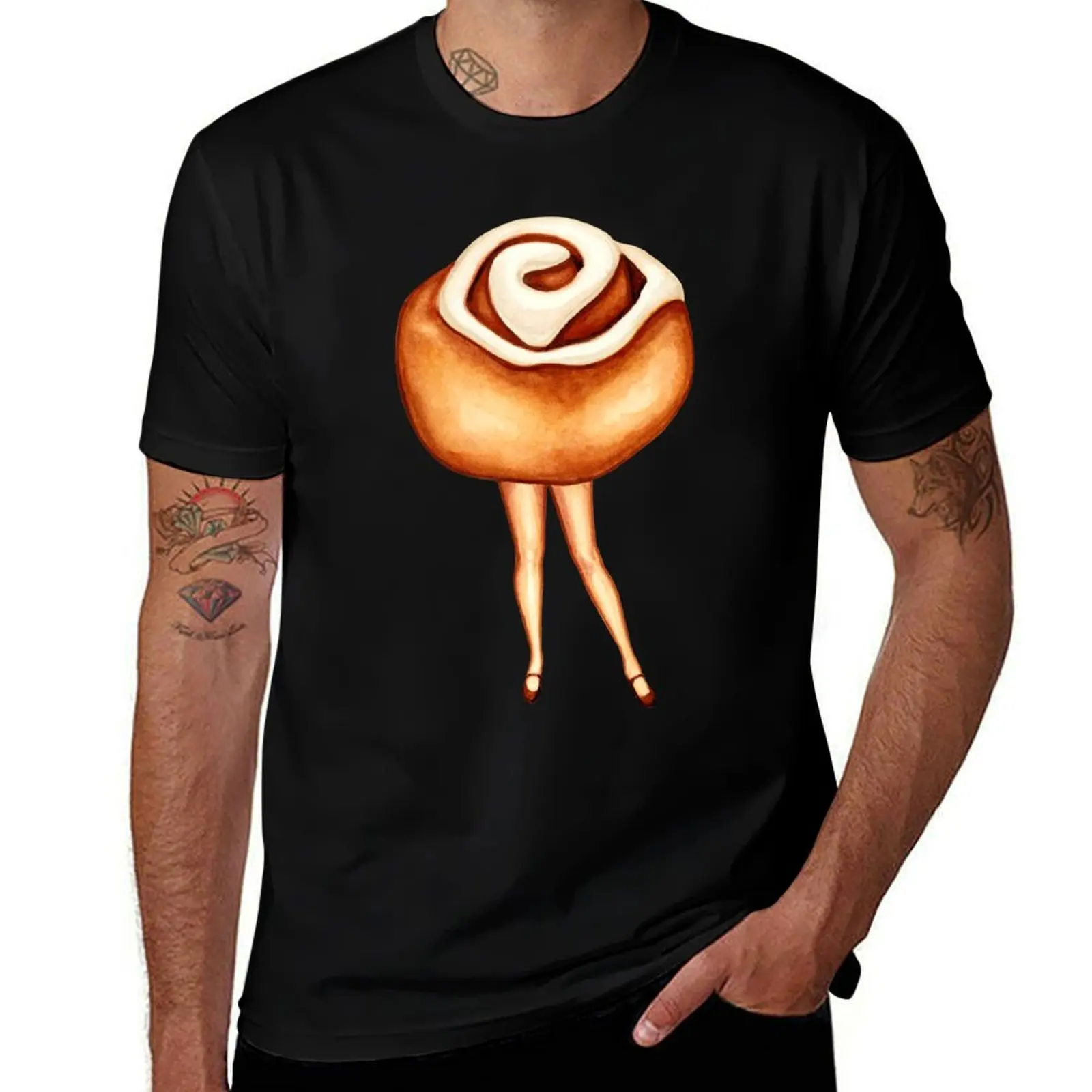 

Cinnamon Roll Pin-Up T-Shirt cotton t shirt pack t shirt man designer T-Shirt