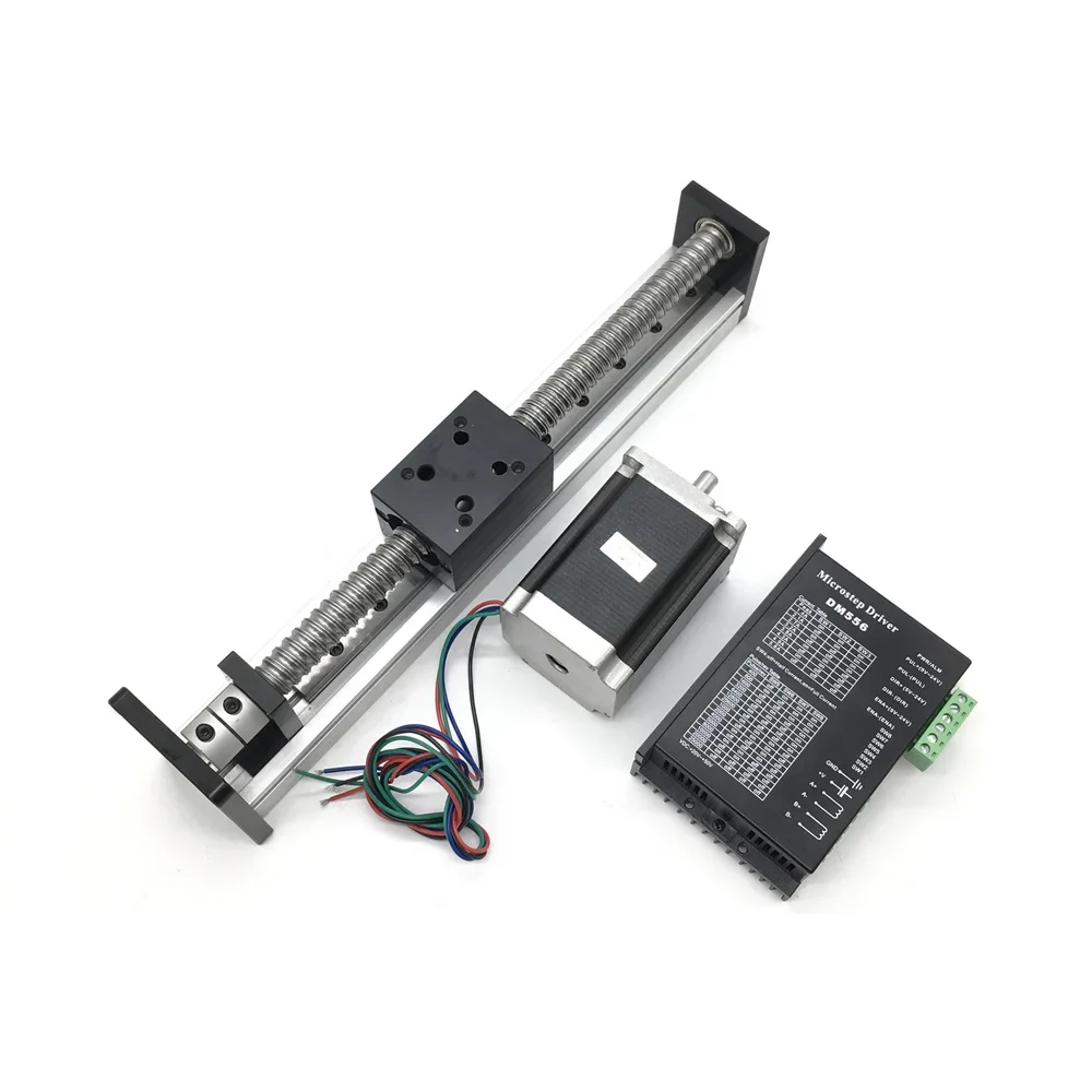 Imagem -03 - Cnc Bola Parafuso Deslize Tabela Motor Kit Guia Linear Rail Stage Atuador Curso Volante 42 mm Largura Sfu1204 1605 1610 100 1000