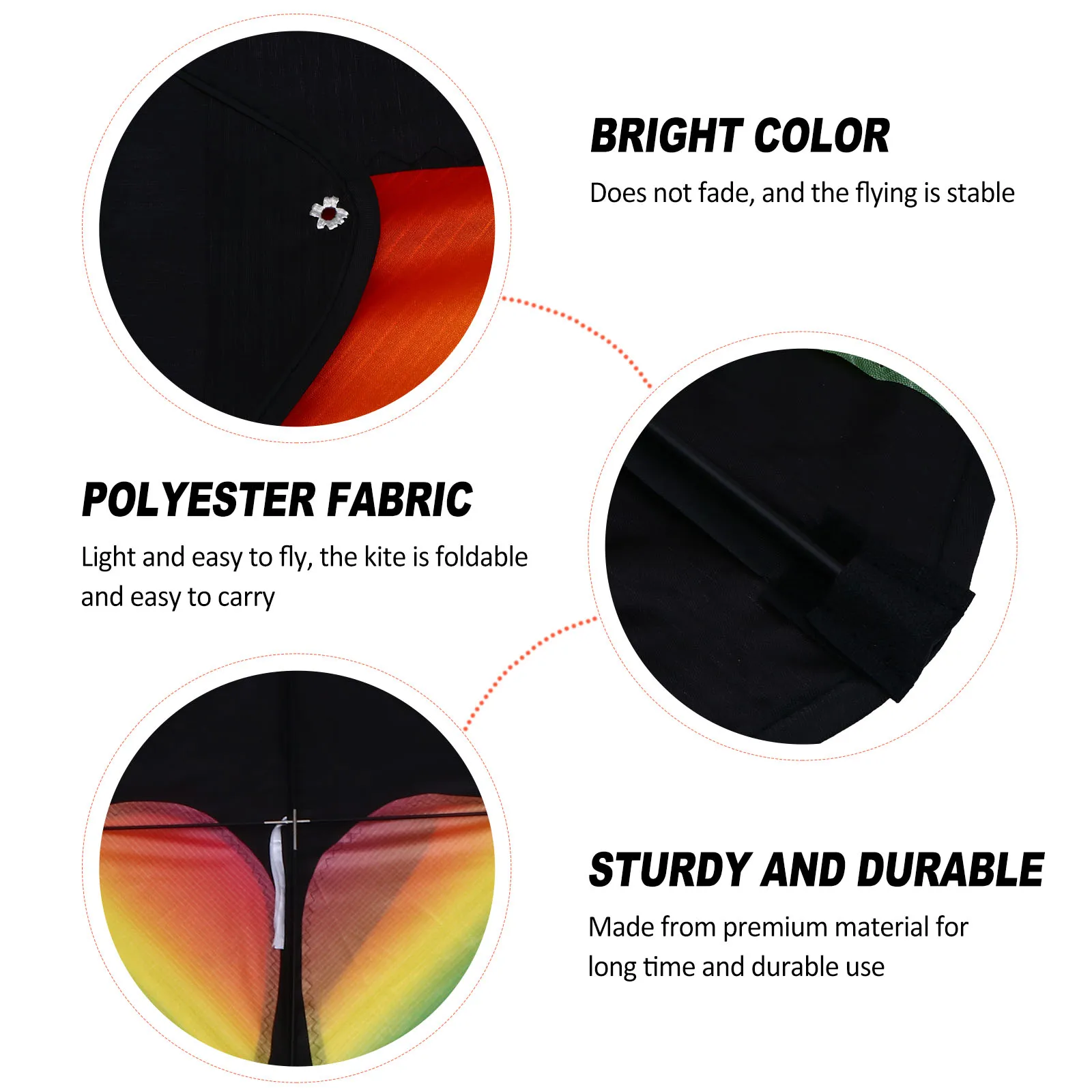 

Rainbow Kite for Outdoor Kids Colorful Butterflies Arrow Shaped Polyester Kites Child Long Tail