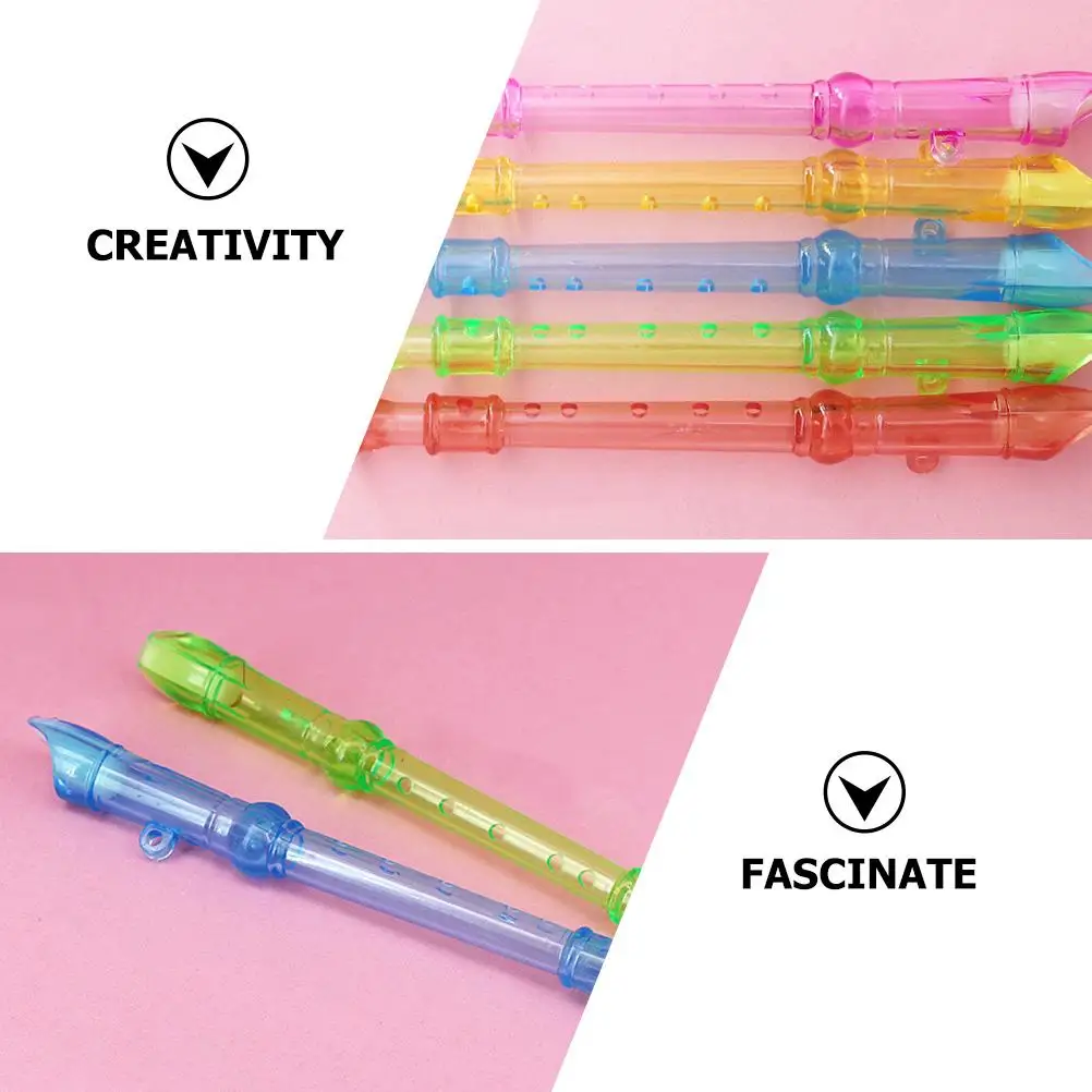 

12 Pcs Children's Early Childhood Education Instruments Size Clarinet Flute for Kids Beginners Plastic