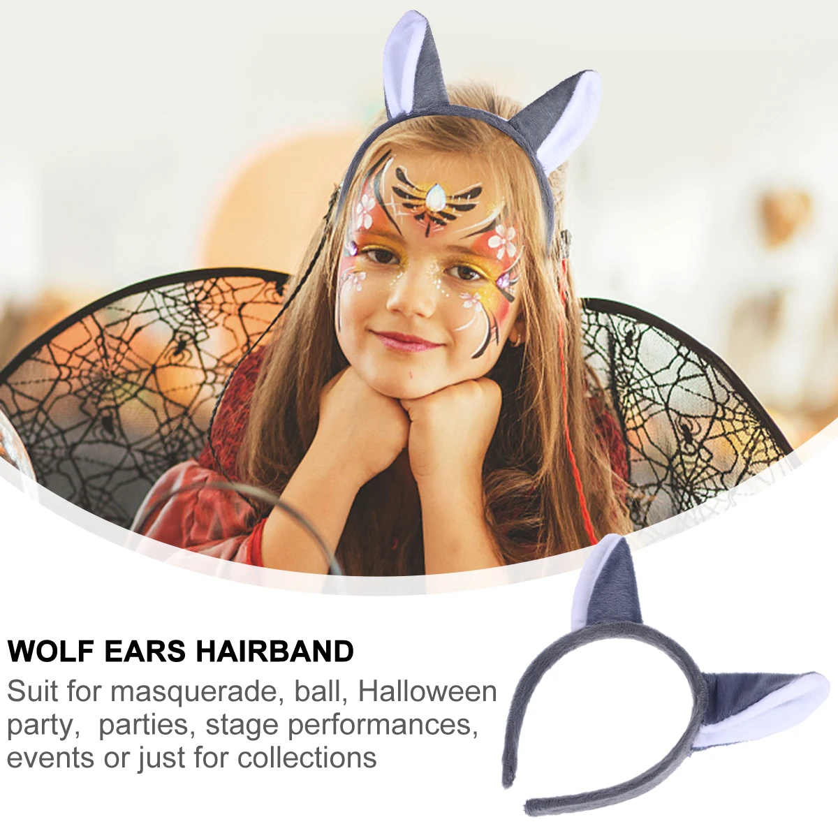 

3pcs Halloween Wolf Headbands Women Cosplay Party Hairband Animal Headgear Costume Decoration Adults Use Mysterious